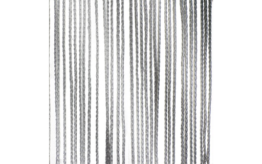 Wentex rideau en ficelle  3x3 m gris argent, avec fermeture velcro dans housse transparente